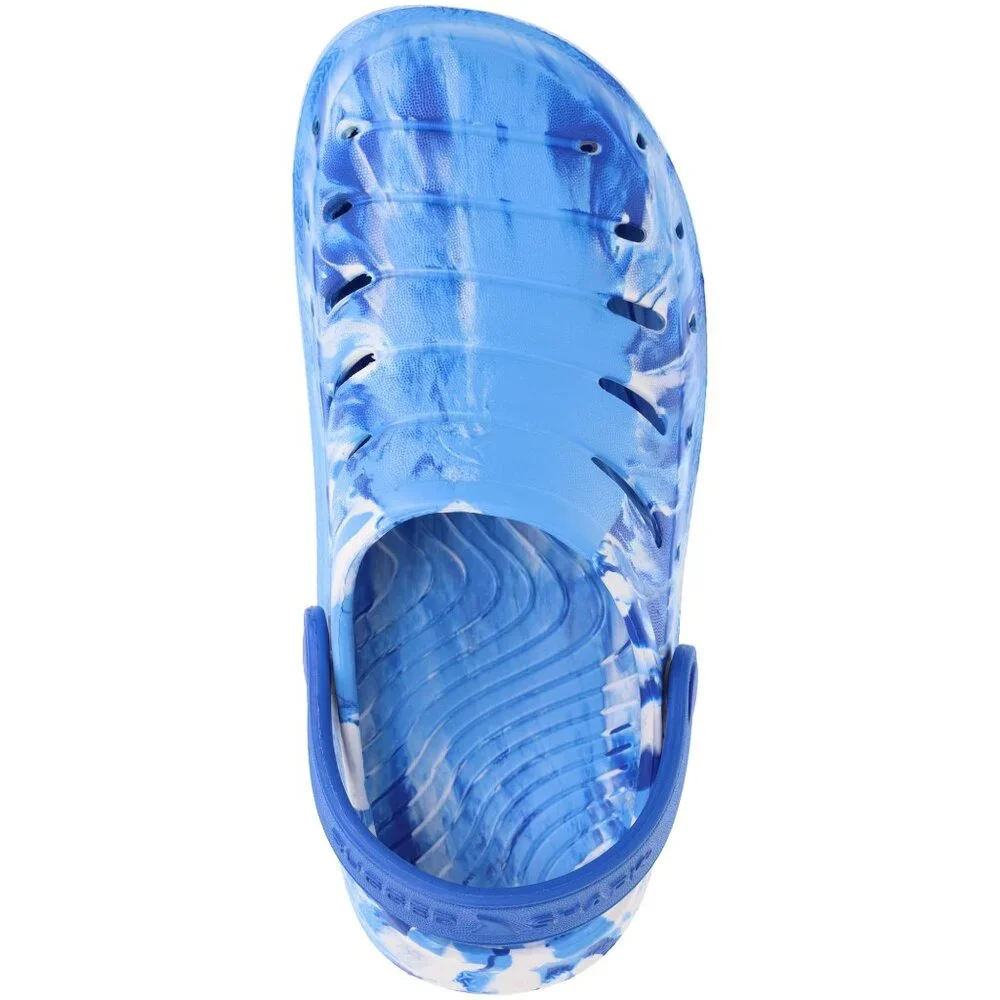 Rugged Shark LITTLE BOYS Clogs SIZE 1 Blue Swirl Sandals NEW